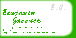 benjamin gassner business card